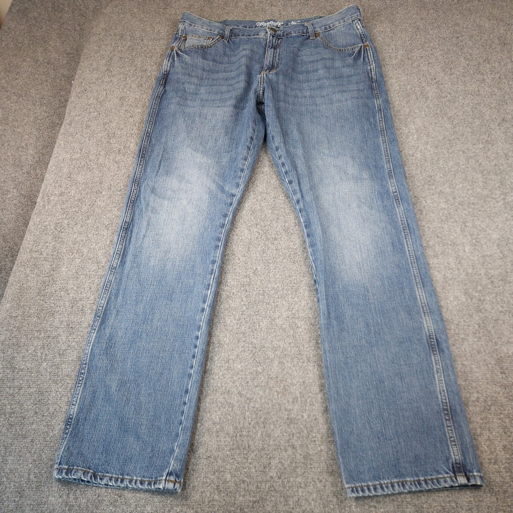 Wrangler Retro Slim Straight Leg Jeans Mens 38x34 Medium Wash Denim 1088MWZDK